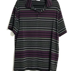 Nike Golf Dri-Fit Striped Polo Shirt Large
